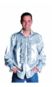 Chemise Disco Gris Métal