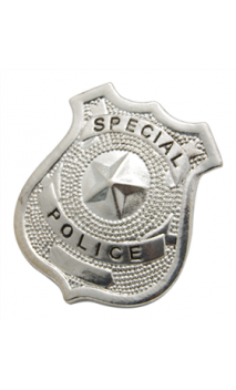 Badge insigne de police en métal pour déguisement uniforme policier en vente chez Be Happy à Paris