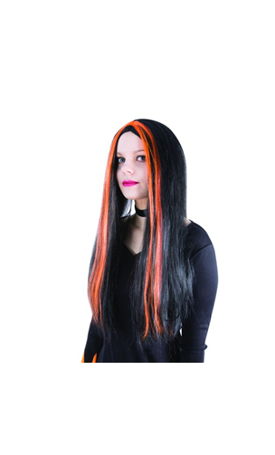 Perruque Sorcière Noir Rouge