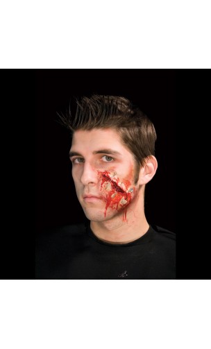 Cicatrice avec épingles luxe maquillage halloween