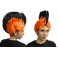 Perruque Crête Orange / Noir