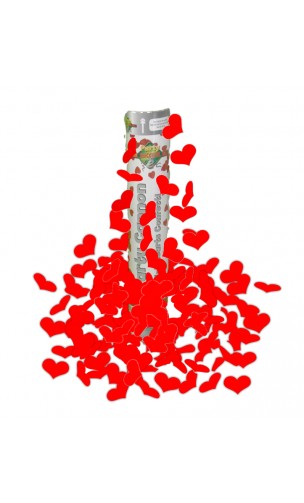 Canon à confettis Coeur rouge