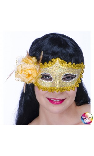 Masque Loup Baroque Doré