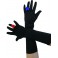 Gants noir long satiné de 35cm en vente chez Be Happy