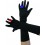 Gants noir long satiné de 35cm en vente chez Be Happy