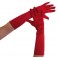 Gants long rouge satiné
