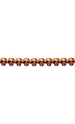Guirlande tête de mort orange