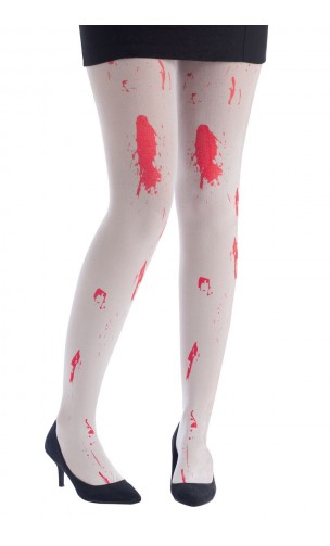 Collant blanc ensanglanté