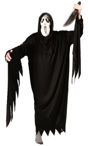Déguisement fantome noir adulte