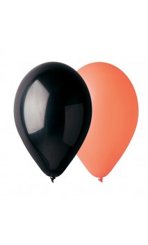 10 ballons orange et noir