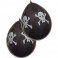 6 ballons noirs tête de mort