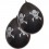 6 ballons noirs tête de mort