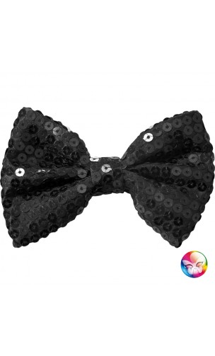 Paire De S Et Nœud Papillon à Paillettes Argentés - Accessoires De Costume Pour Spectacle Et Fête - Style Vintage Brillant