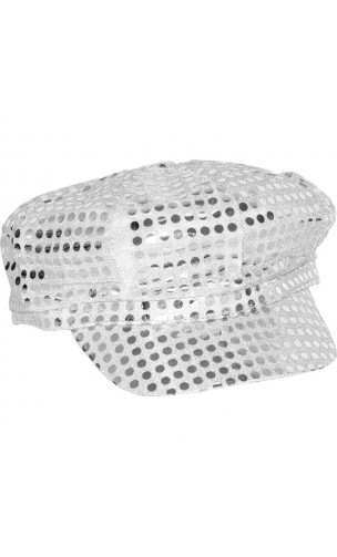 Casquette disco argenté