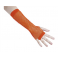 Gants mitaines résille fluo orange