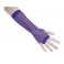 Gants mitaines résille fluo violet