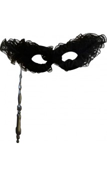 Masque loup grand bal noir