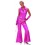 Combinaison disco rose femme