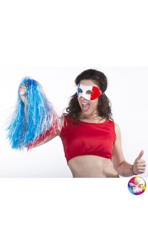 Masque loup supporter tricolore