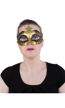 Masque loup venise noir et doré