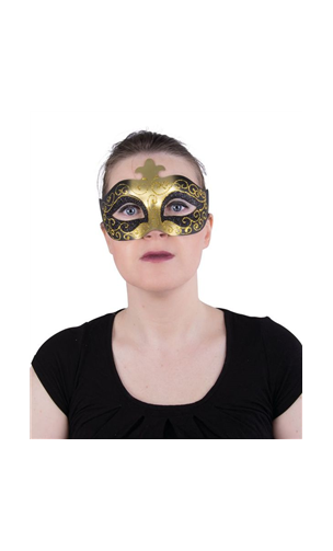 Masque loup venise noir et doré
