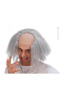 Perruque savant fou blanc