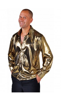 Chemise disco dorée