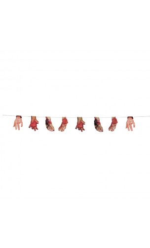 Guirlande membres sanglants 290 cm