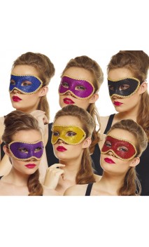 Masque loup paillettes