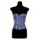Corset bustier brocardé bleu