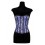 Corset bustier brocardé bleu
