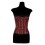 Corset bustier brocardé rouge