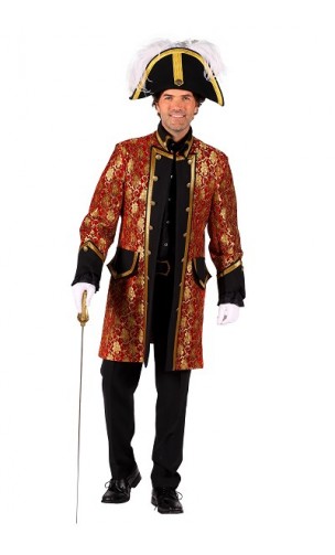 Veste gentleman rouge brocard