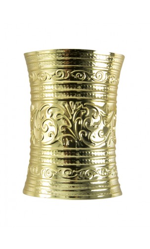 Bracelet manchette en métal doré