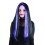 Perruque sorcière mèches violette