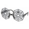 Lunettes toile d'araignée noir