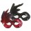 Masque loup avec résille et plumes