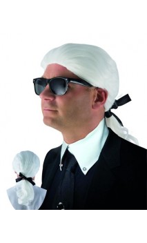 Perruque Karl blanche