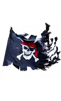 Pavillon pirate déchiré 70 X 100cm