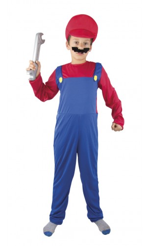 Déguisement plombier enfant rouge