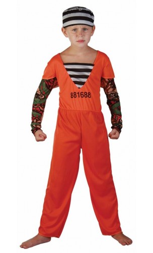 Déguisement prisonnier orange enfant