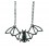 Collier chauve souris métal 8cm