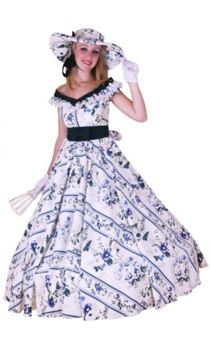 Robe victorienne à fleurs