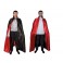 Cape réversible noire et rouge en satin avec col pour adulte en vente