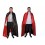 Cape réversible noire et rouge en satin avec col pour adulte en vente