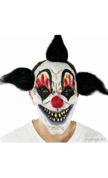 Masque clown maléfique cheveux noir