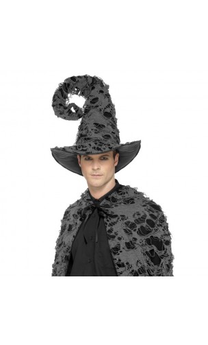 Chapeau de sorcier et sorcière luxe déchiré