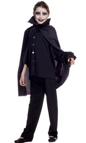 Cape noire 70 cm avec col