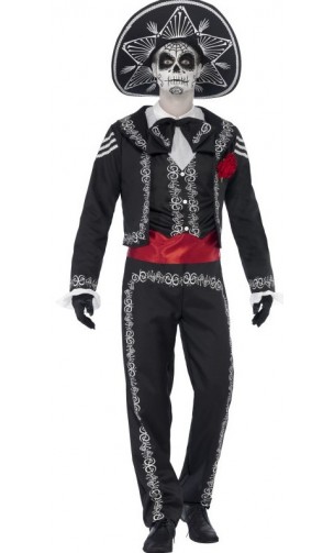Déguisement mariachi dia de los muertos halloween mexicain luxe pour homme en vente à Be Happy