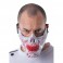 Demi masque tête de mort sanglant